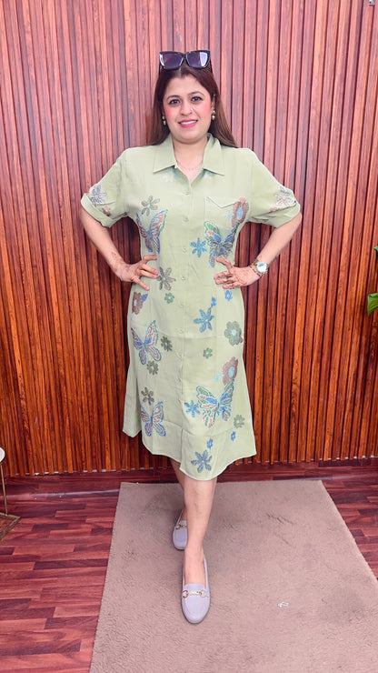 Rime stone imported Dress