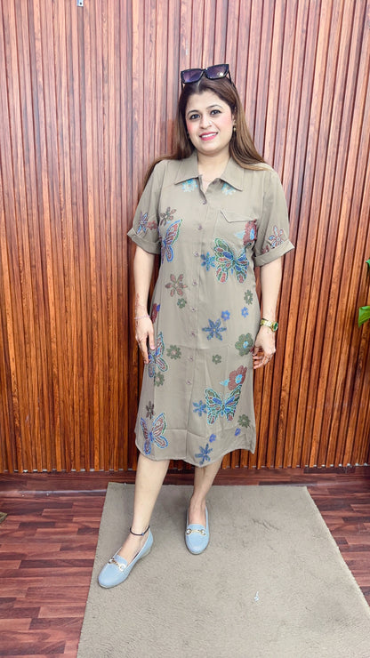 Rime stone imported Dress