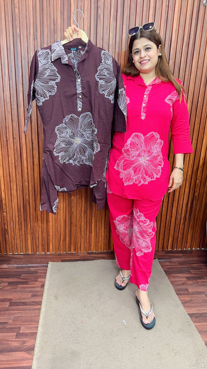 Block print cotton Coord set