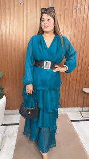 Elegance Frill Shiffon Dress