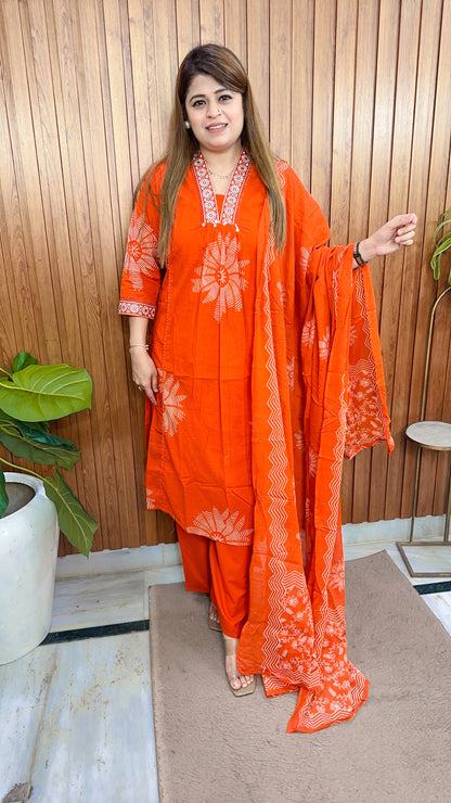 Hiba A-Line Pure Cotton Suit