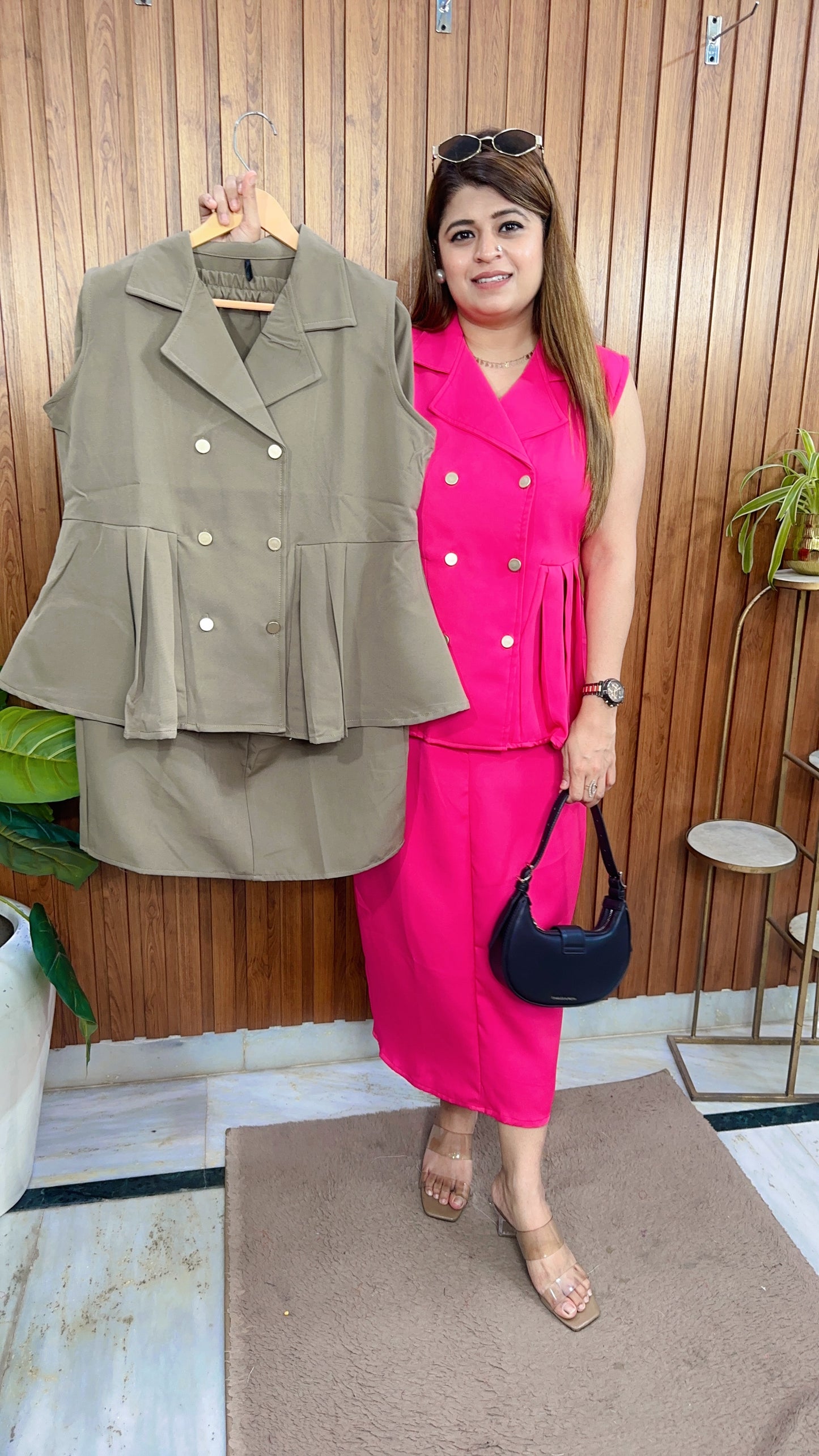 Aria Crepe Two Piece Skirt Set