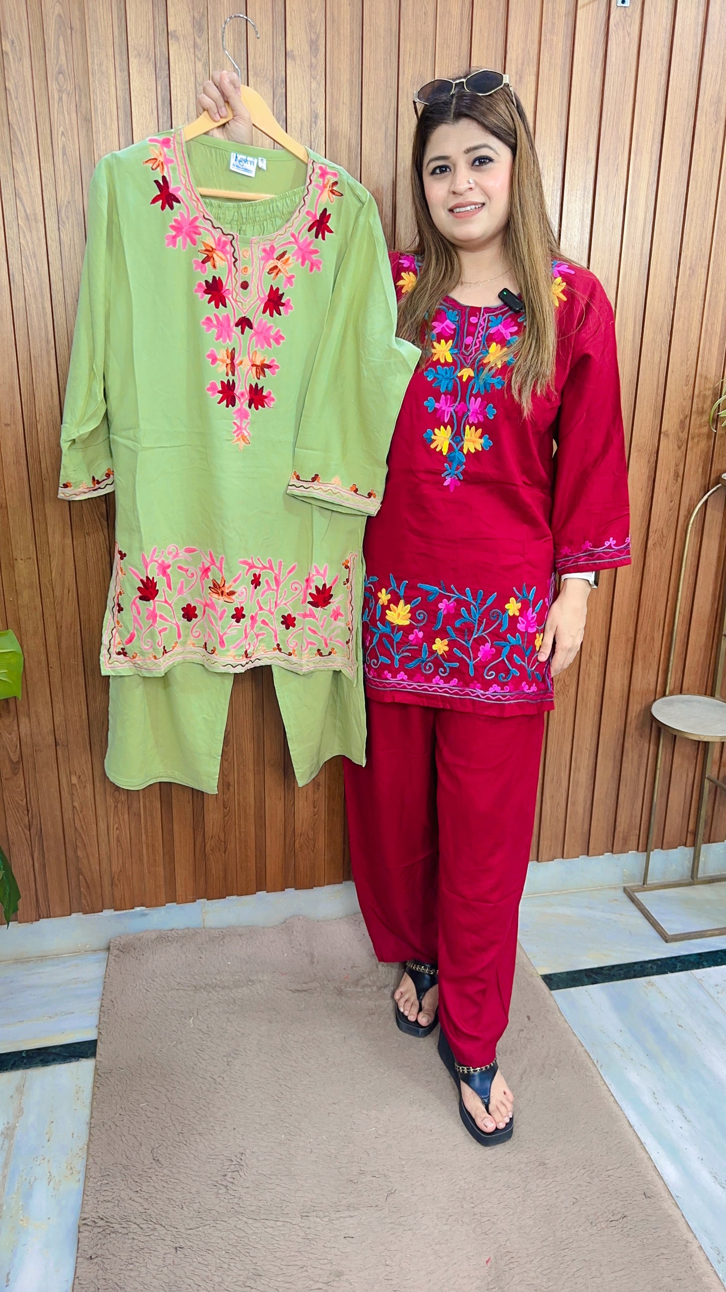 Kashmiri phiran Two Piece Coord set