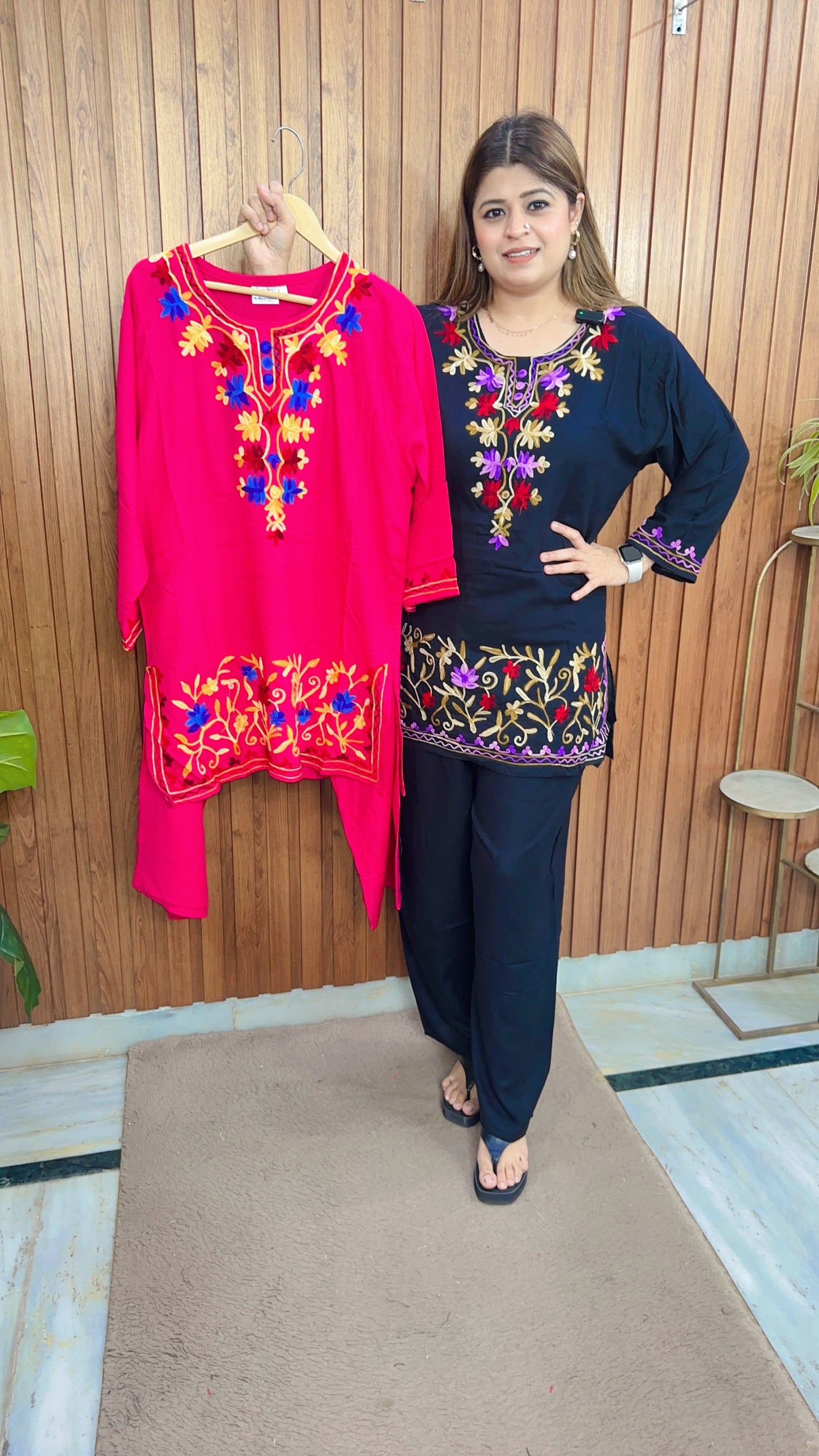 Kashmiri phiran Two Piece Coord set