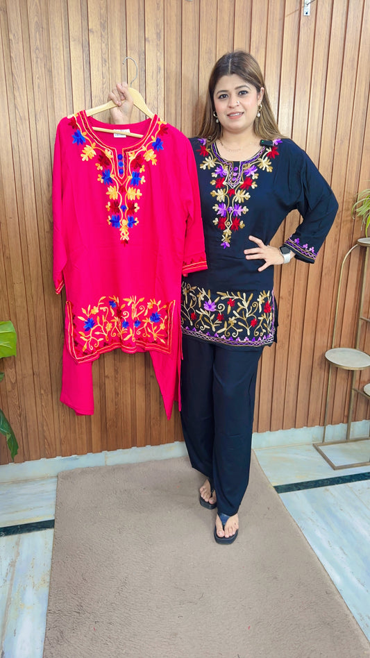 Kashmiri phiran Two Piece Coord set