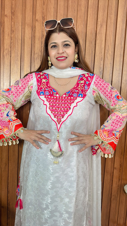 Chandni Mirror Handwork suit set