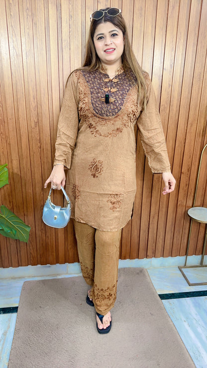 Dual Shade Mirchi Marble Coord set