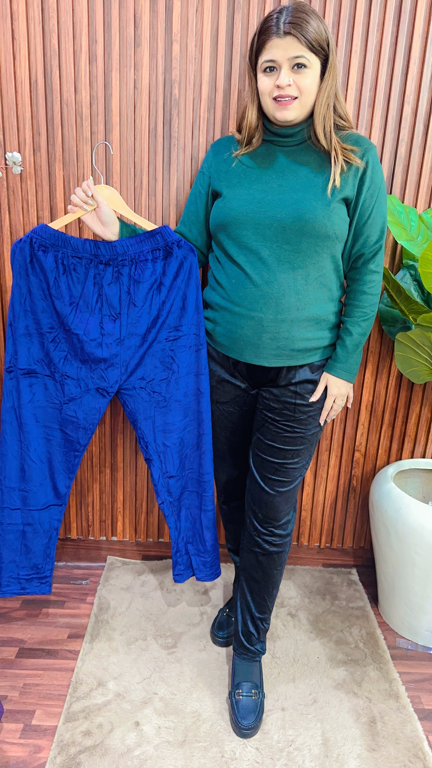 Velvet warm lower pant