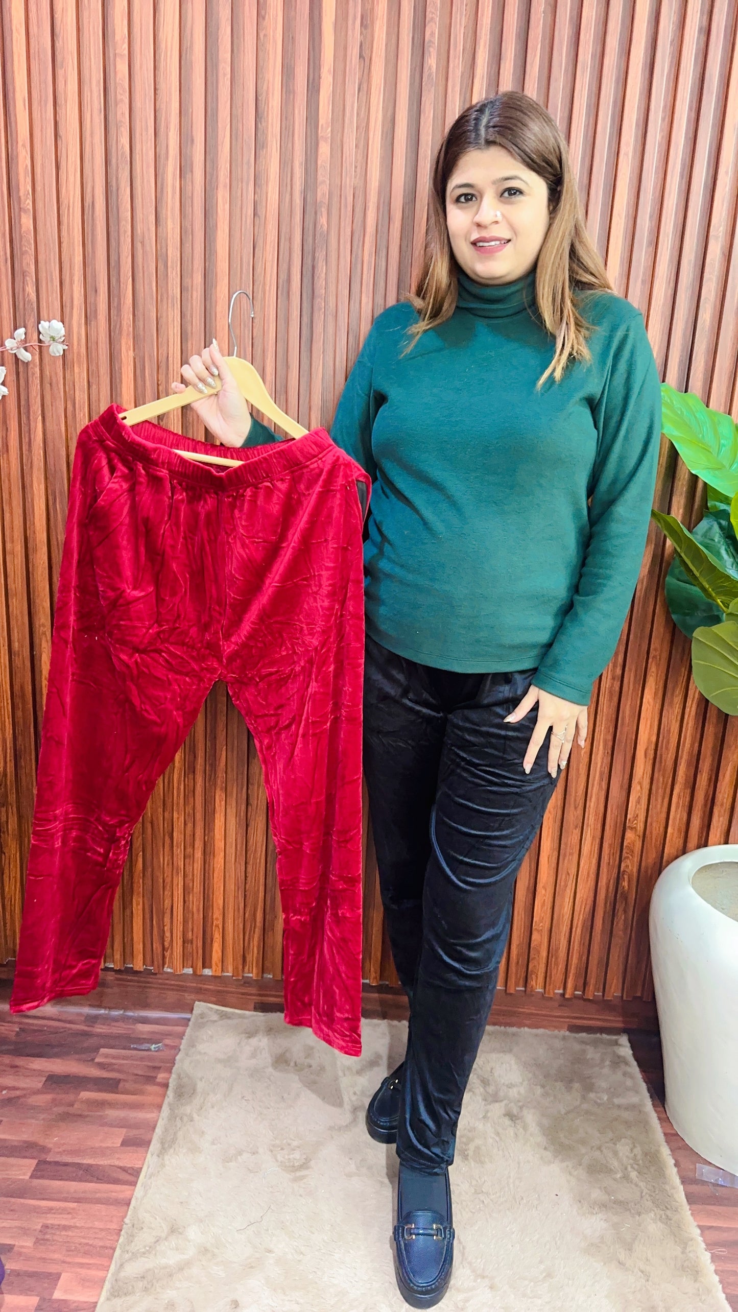 Velvet warm lower pant