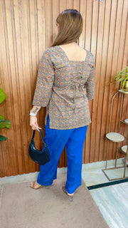 Evara printed Cotton Short kurti