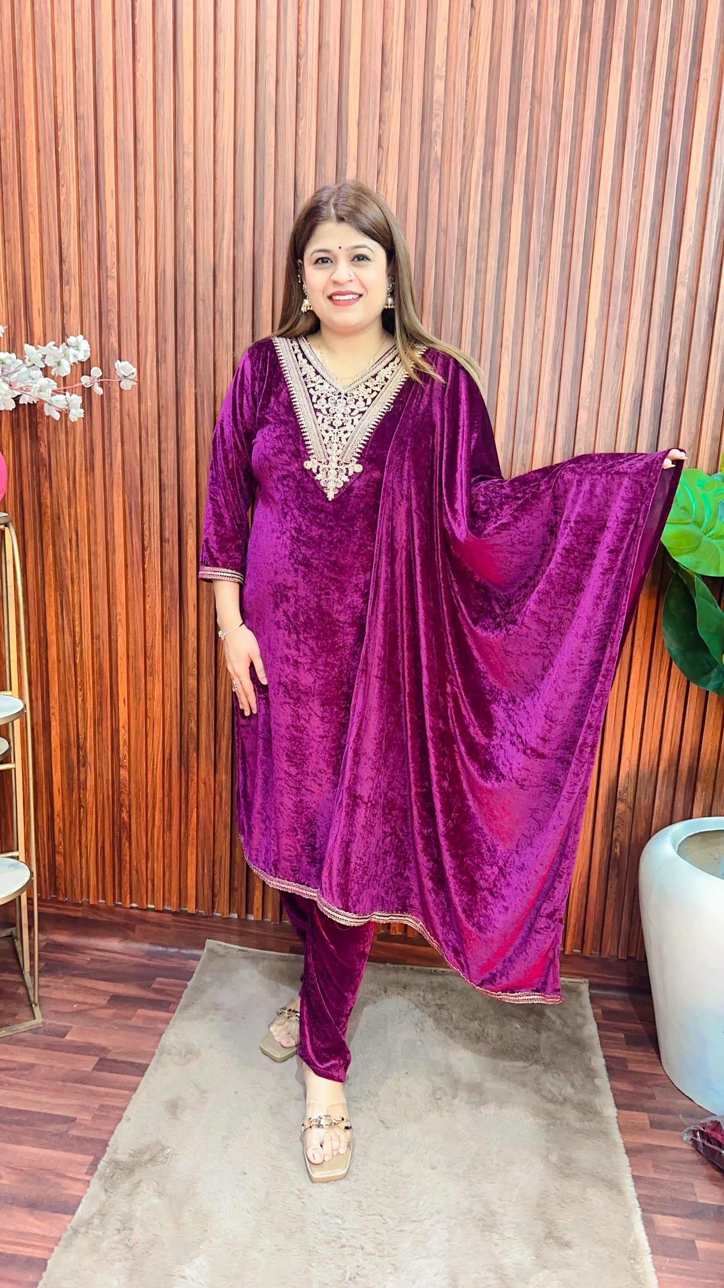 Lohri special velvet suit set