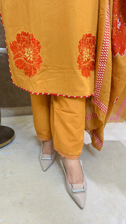 Vidhi Cotton Three Piece Suit