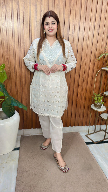 Schifli khadi Cotton Coord set