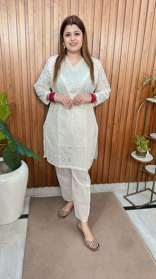 Schifli khadi Cotton Coord set