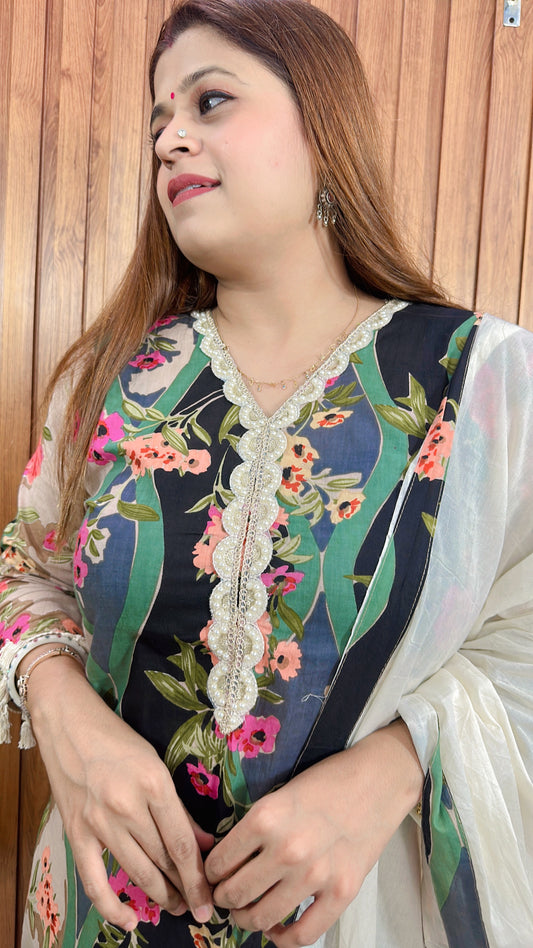 New Cotton printed Farshi suit