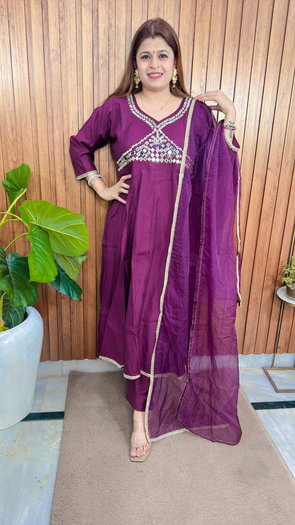 Noor Anarkali Suit With Dupatta