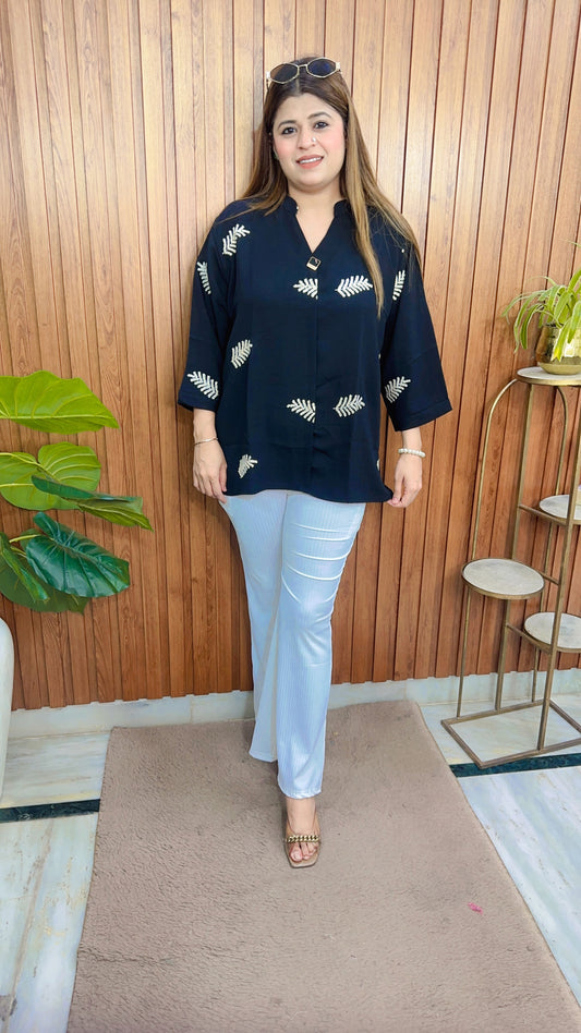 Siya-Cotton Linen Tops