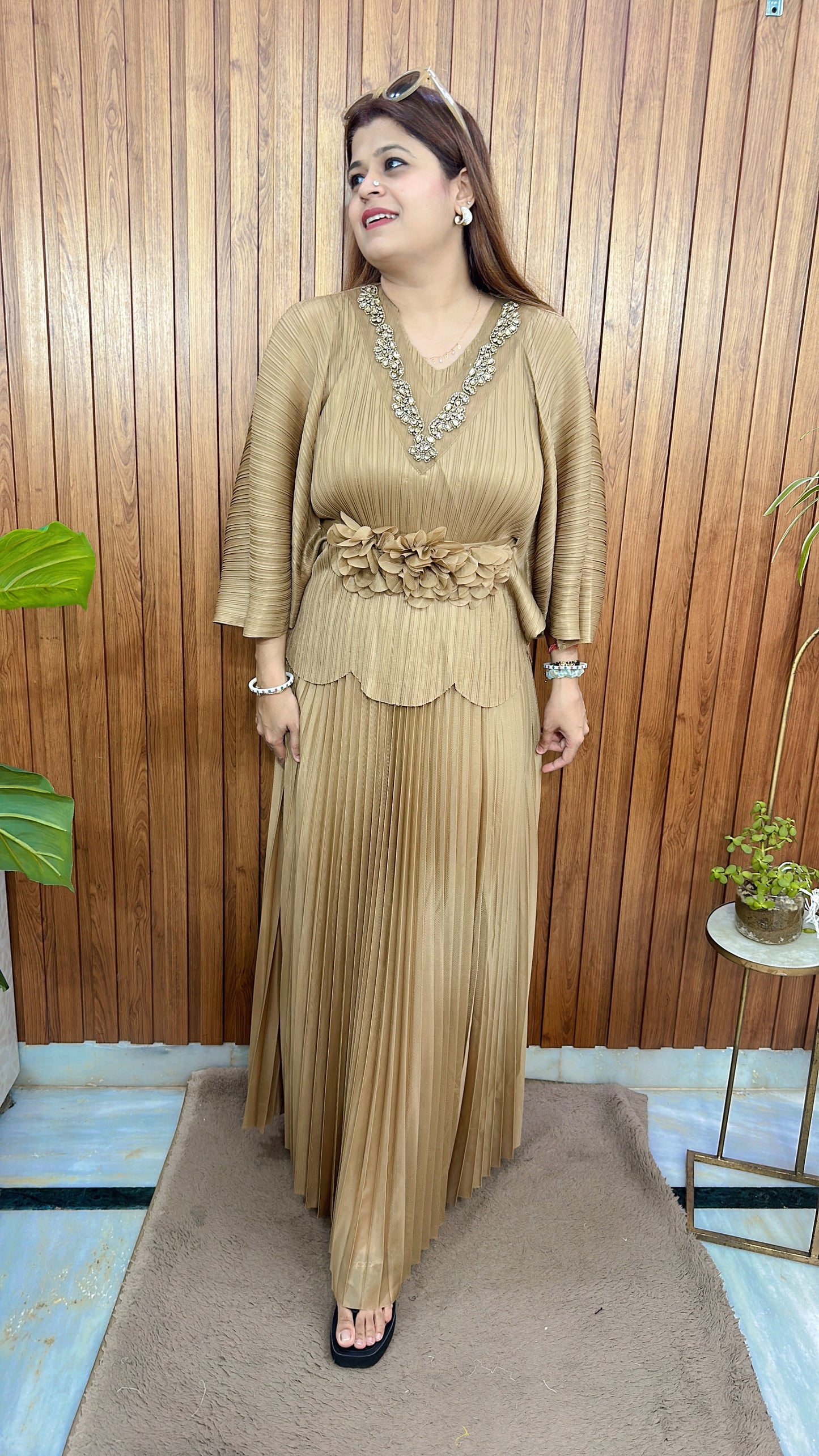 Classic Pleated Skirt Set