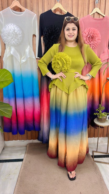 Ombre Bloom Gown Dress