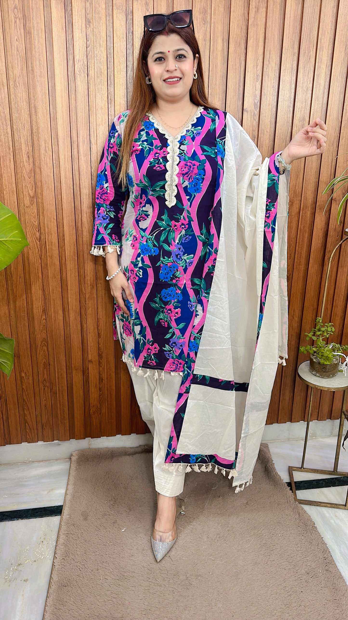 New Cotton printed Farshi suit