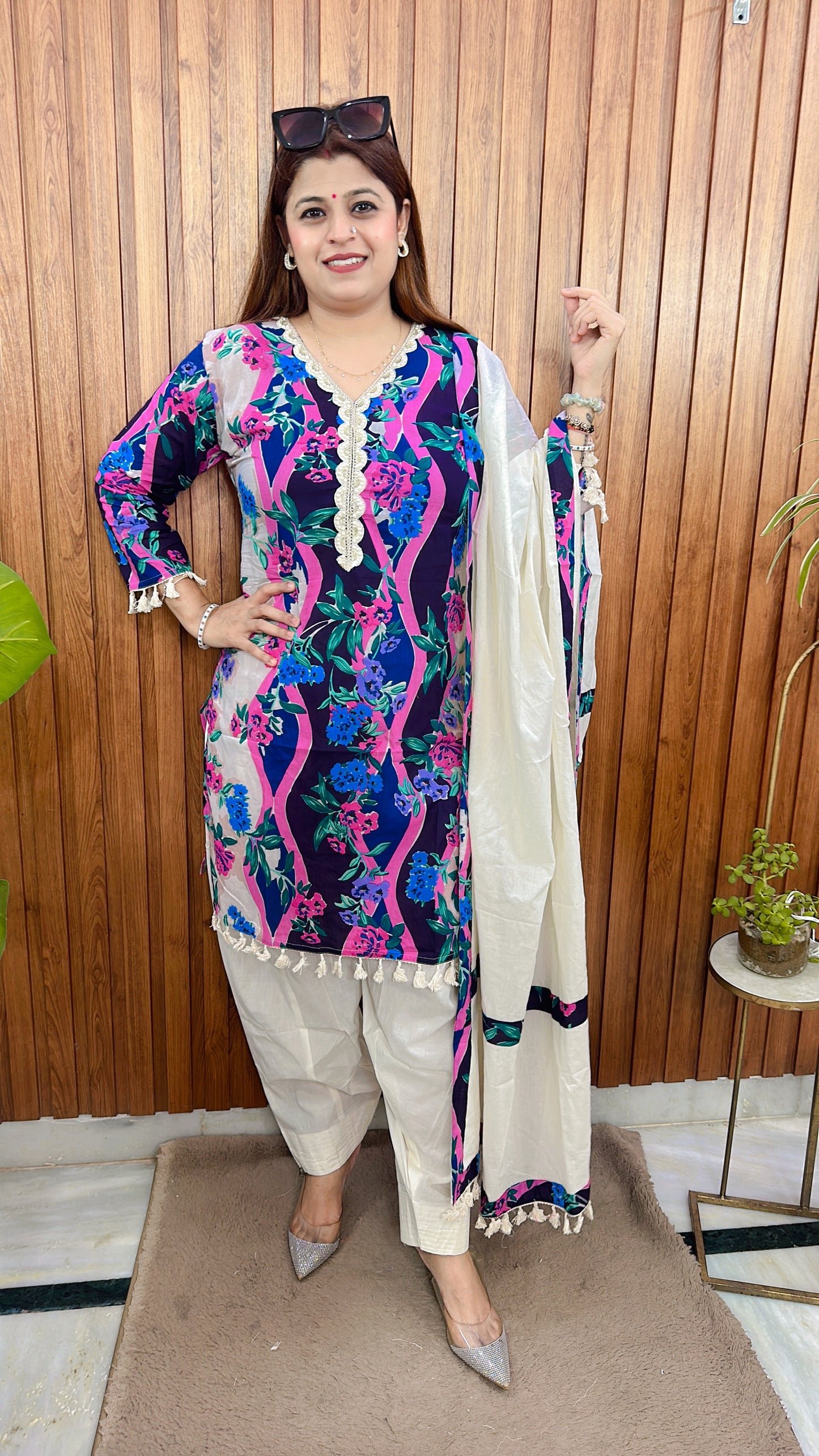 New Cotton printed Farshi suit