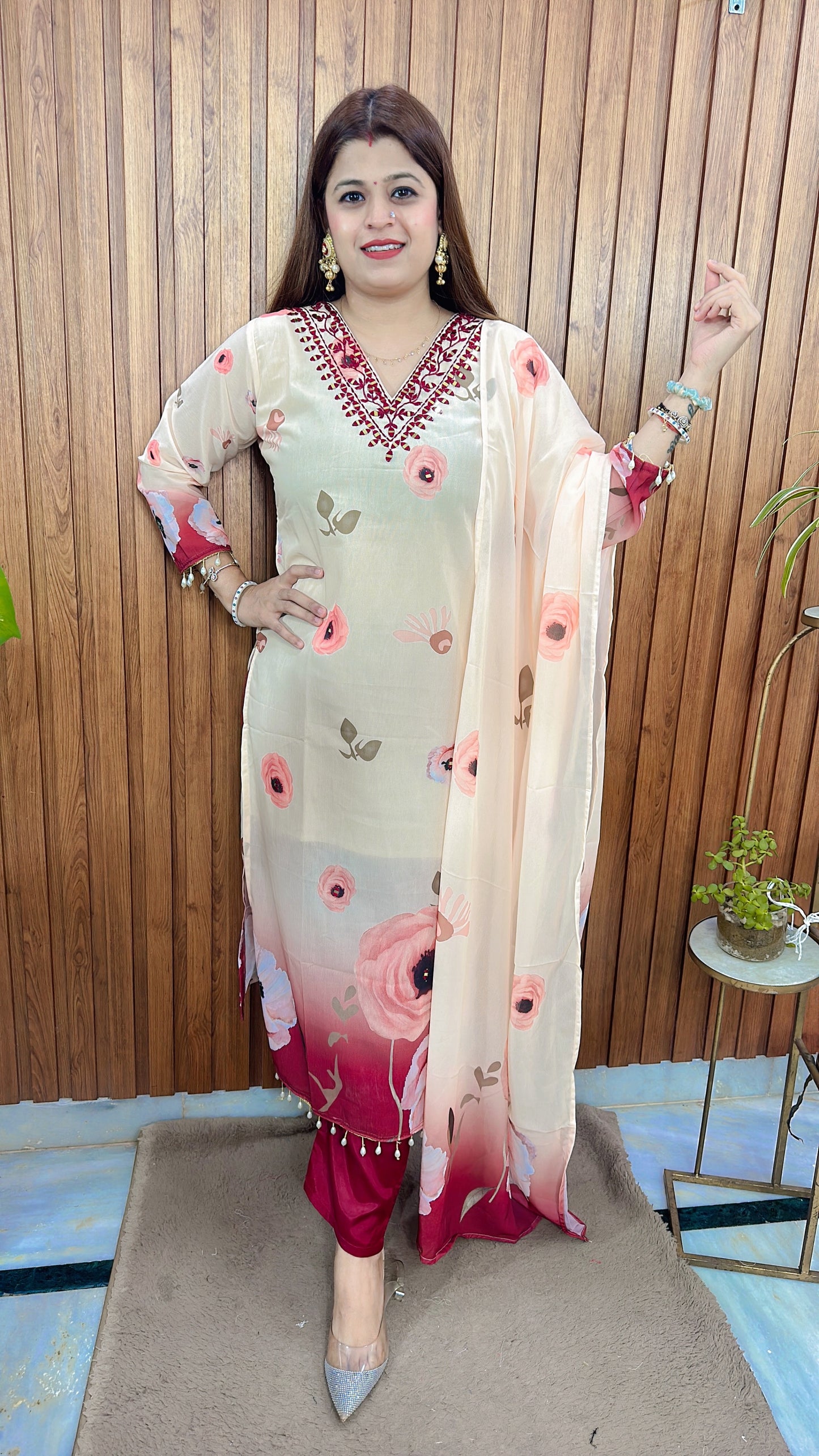 Ombre Pure Muslin Suit