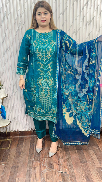 Riva cotton Embroidery Suit Set