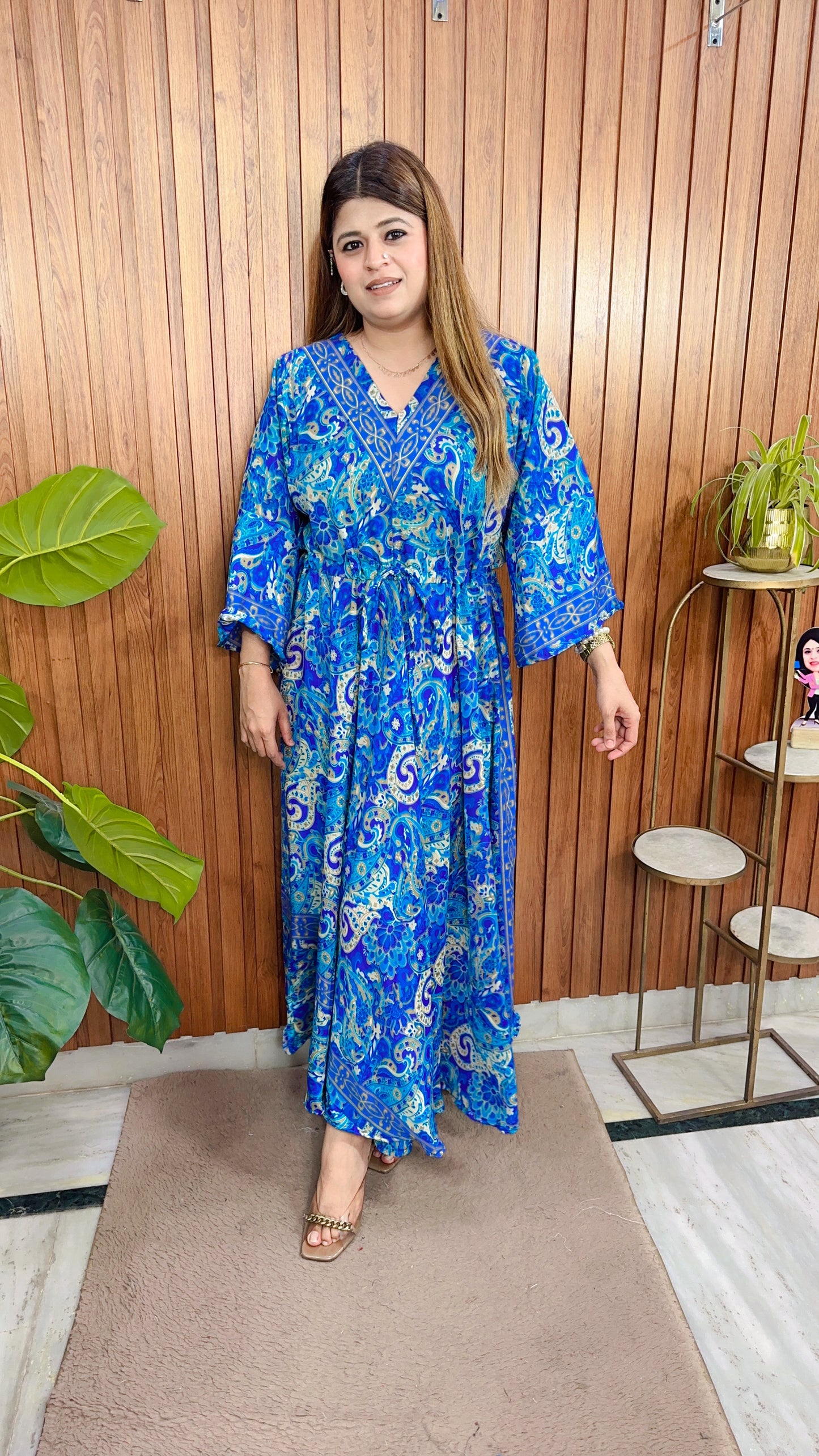 China Silk digital Long Dress