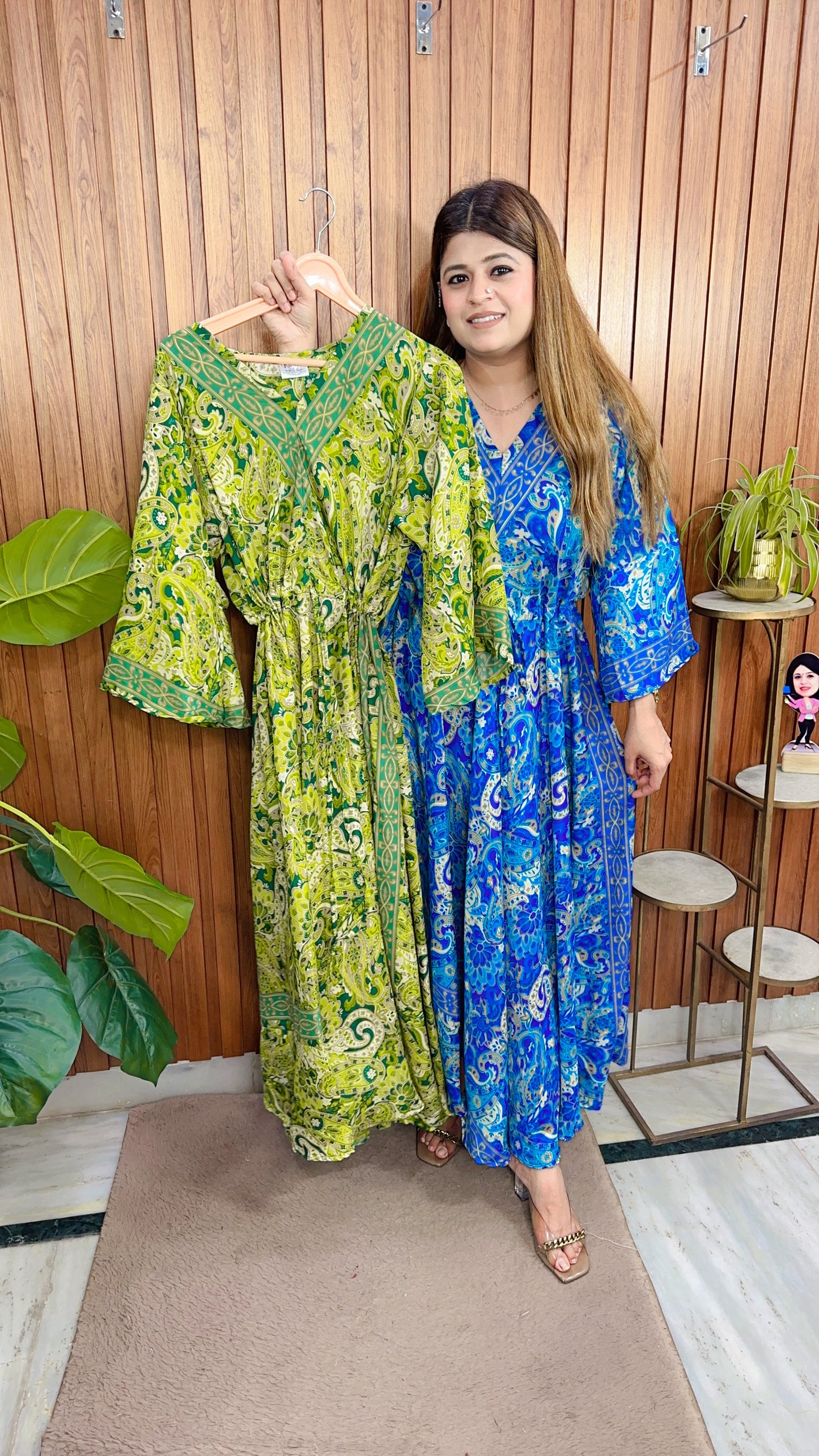 China Silk digital Long Dress