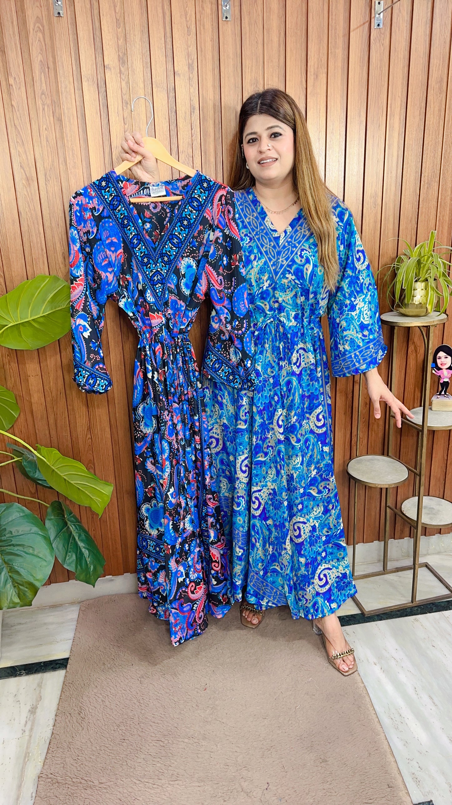 China Silk digital Long Dress