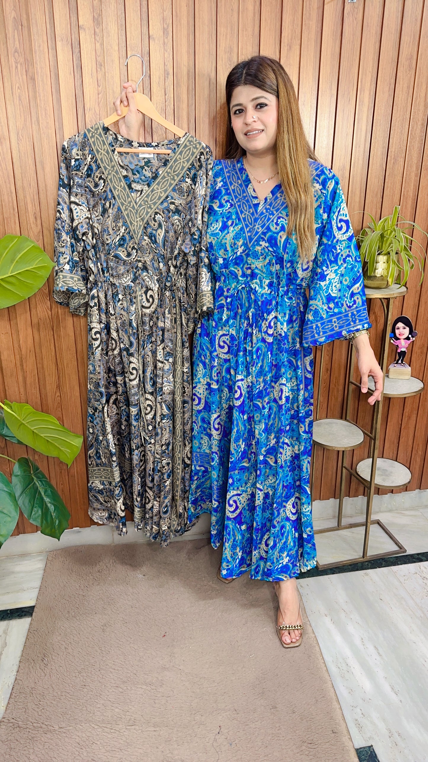 China Silk digital Long Dress