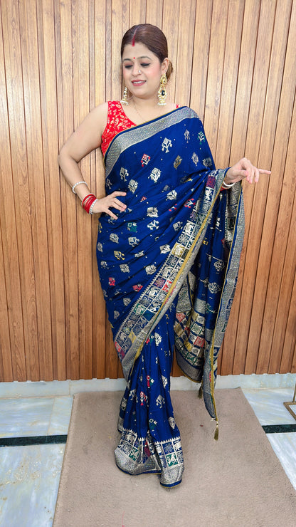 New Dola silk Banarasi saree