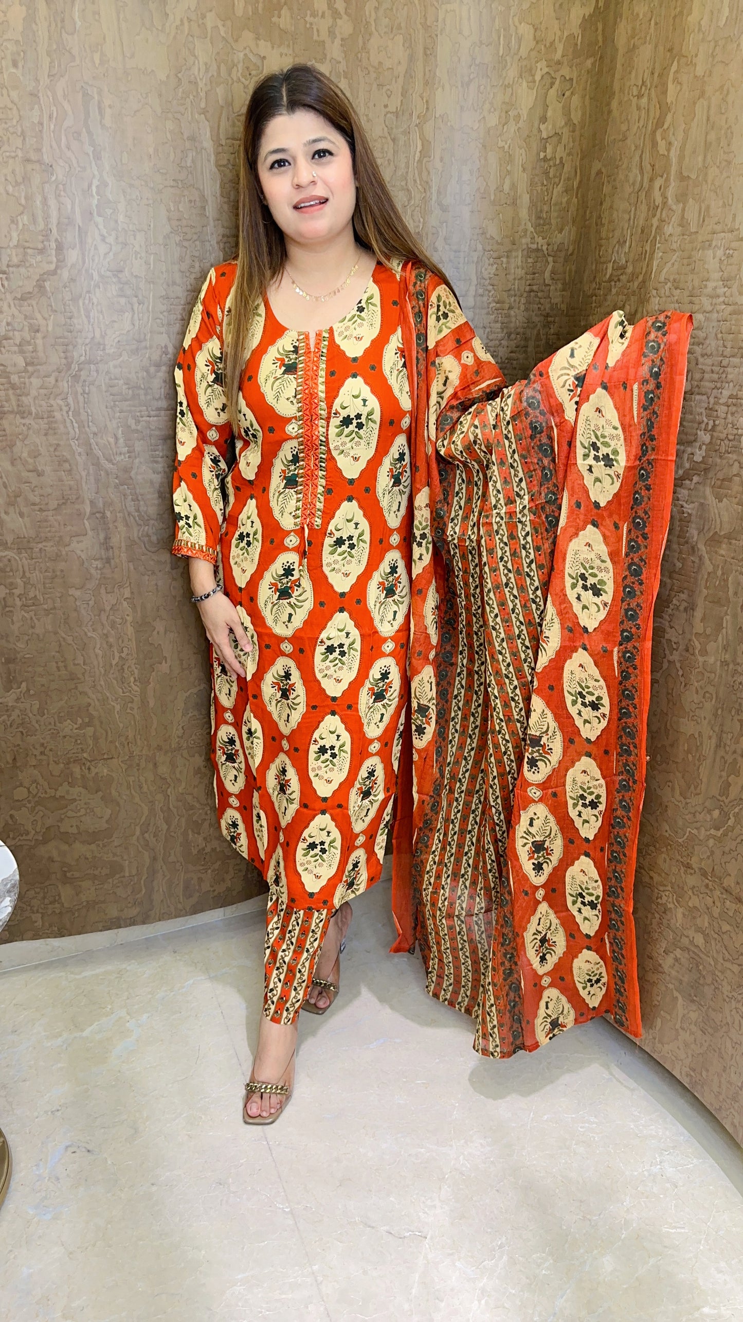 Zivah Floral Cotton Suit