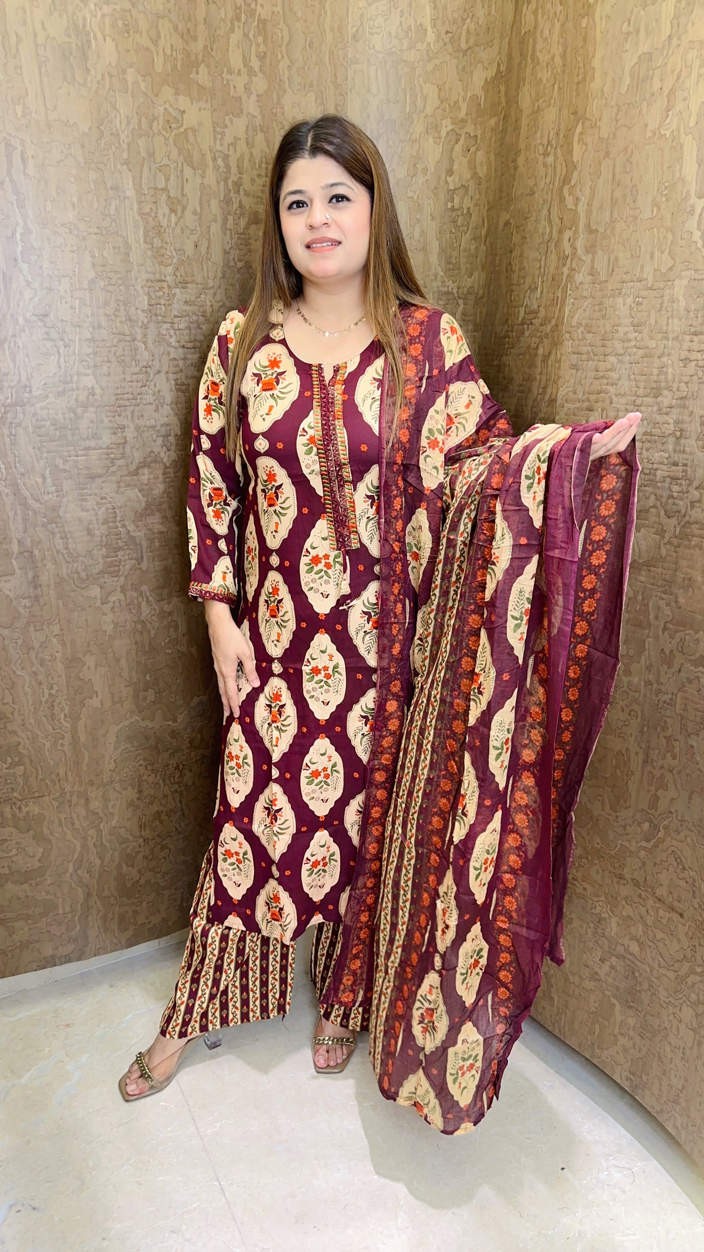 Zivah Floral Cotton Suit