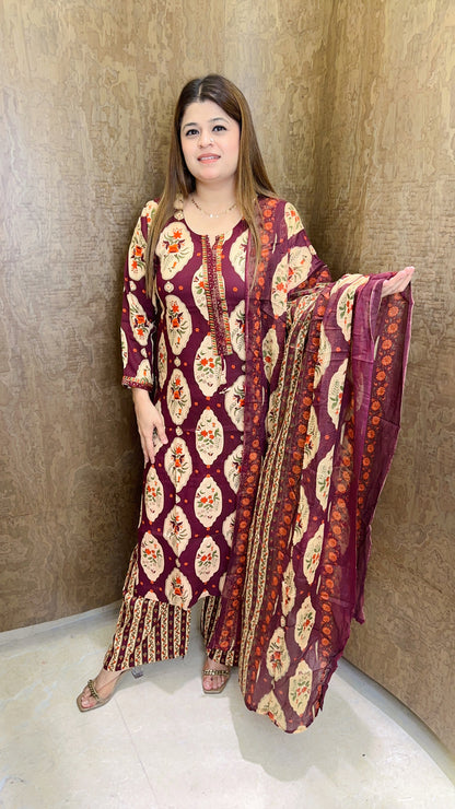 Zivah Floral Cotton Suit
