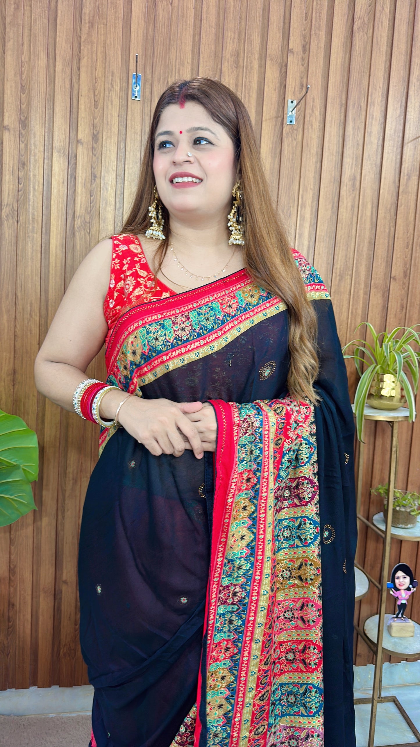 Pure Crepe Position Print Saree