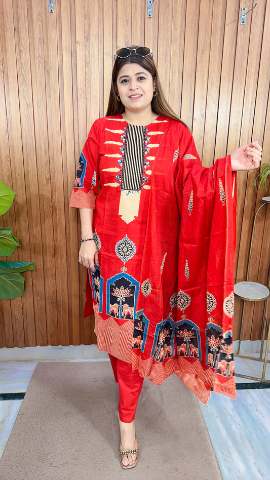 Noor-e-Sheesha Cotton Suit