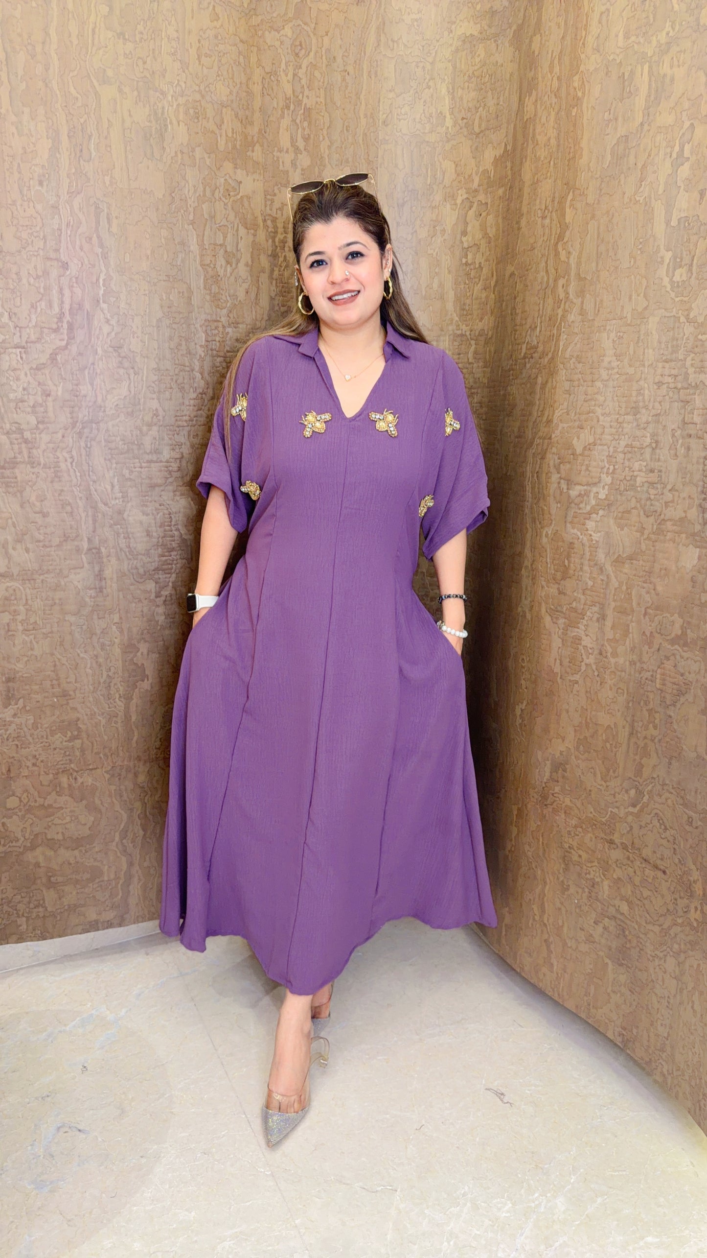 Carima Crystal Stone Imported Dress