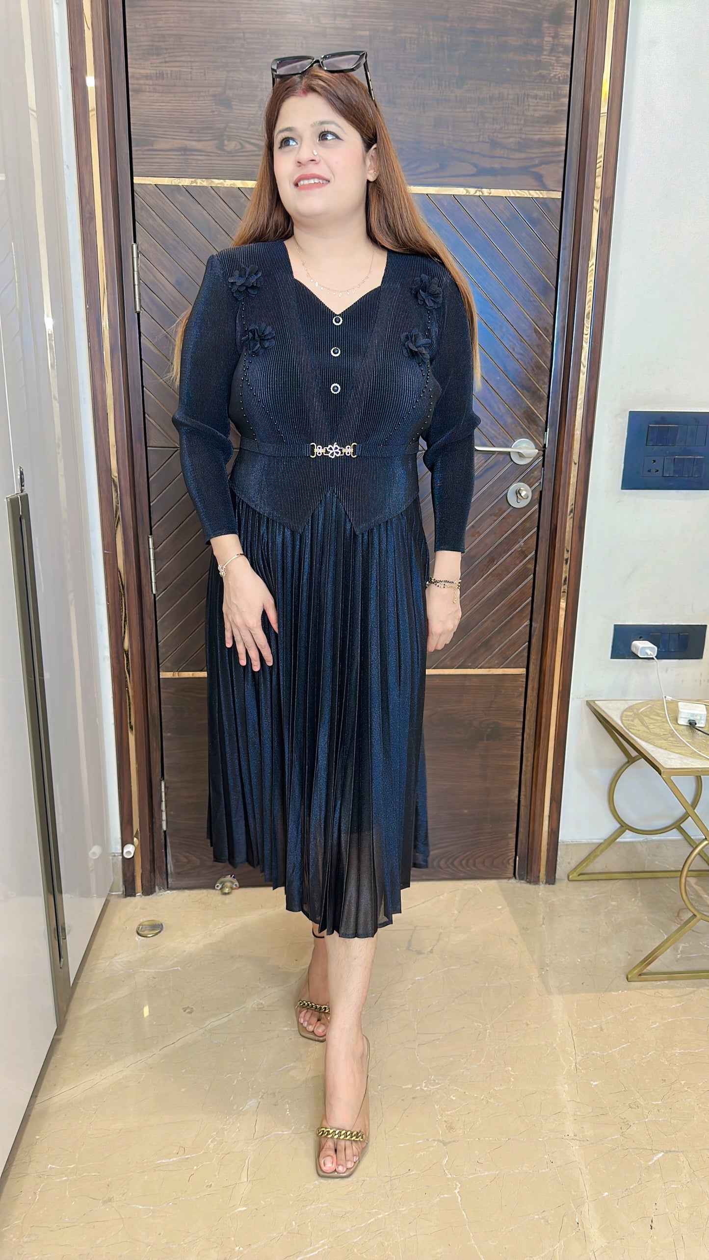 Korean pearl Flower dress