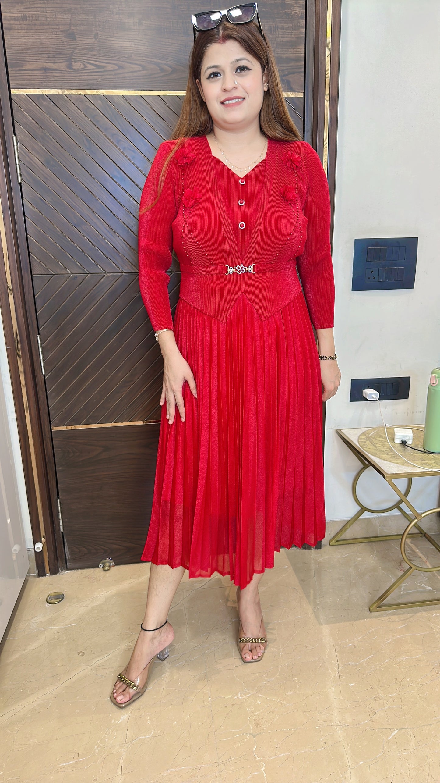 Korean pearl Flower dress