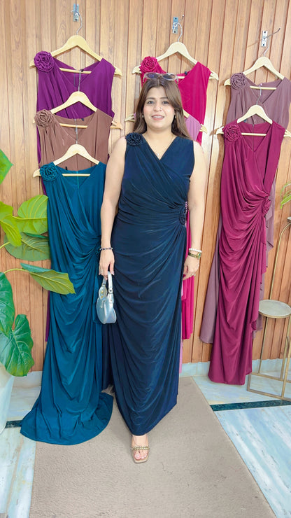 Rose Imported Lycra Dress
