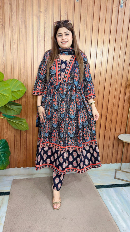 Areena Cotton Anarkali Suit