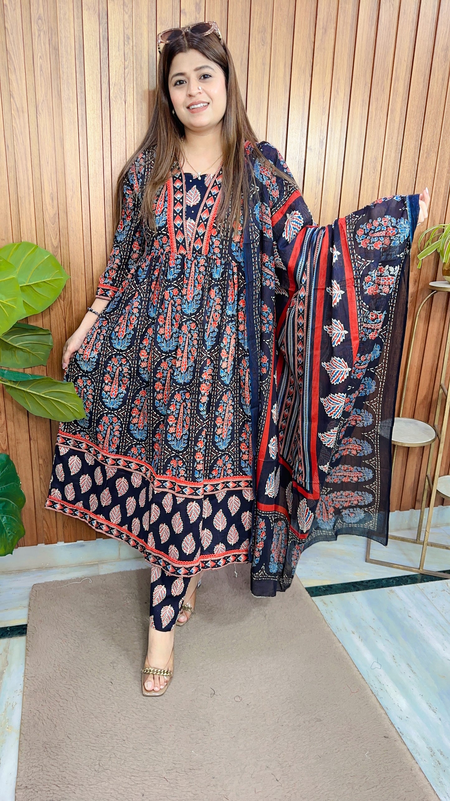 Areena Cotton Anarkali Suit