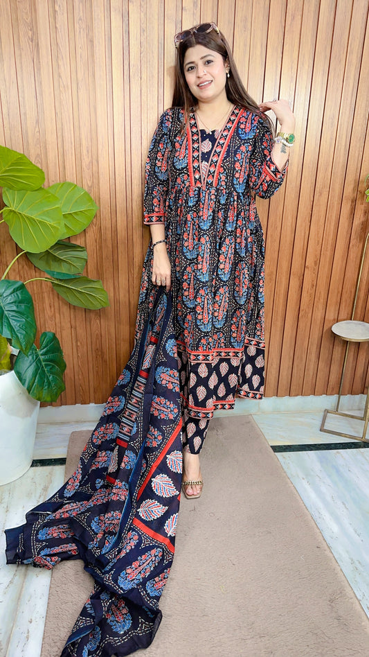 Areena Cotton Anarkali Suit