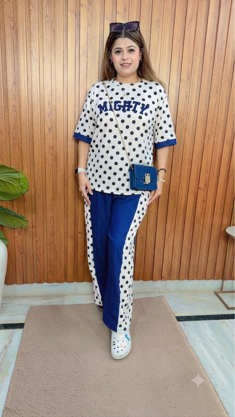 Polka Denim Two Piece Coord Set