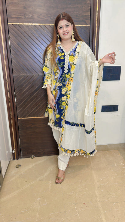 New Cotton printed Farshi suit