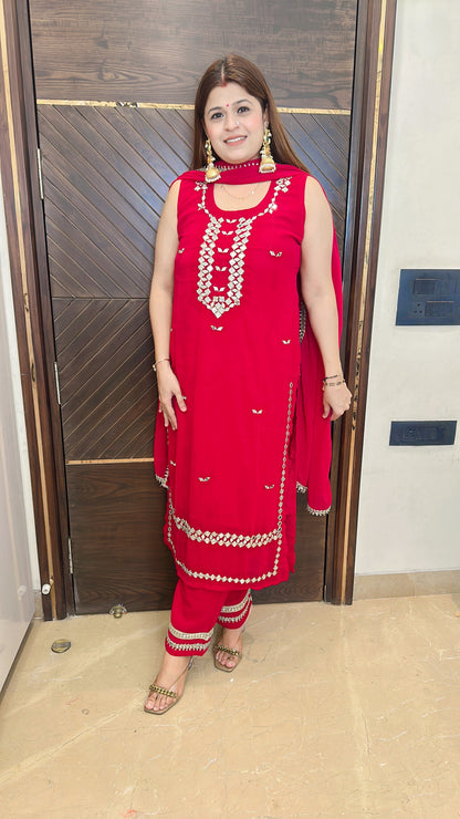 Suhag karwachauth special Suit with sleeves inside