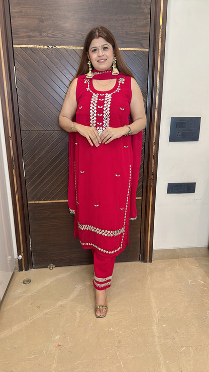 Suhag karwachauth special Suit with sleeves inside
