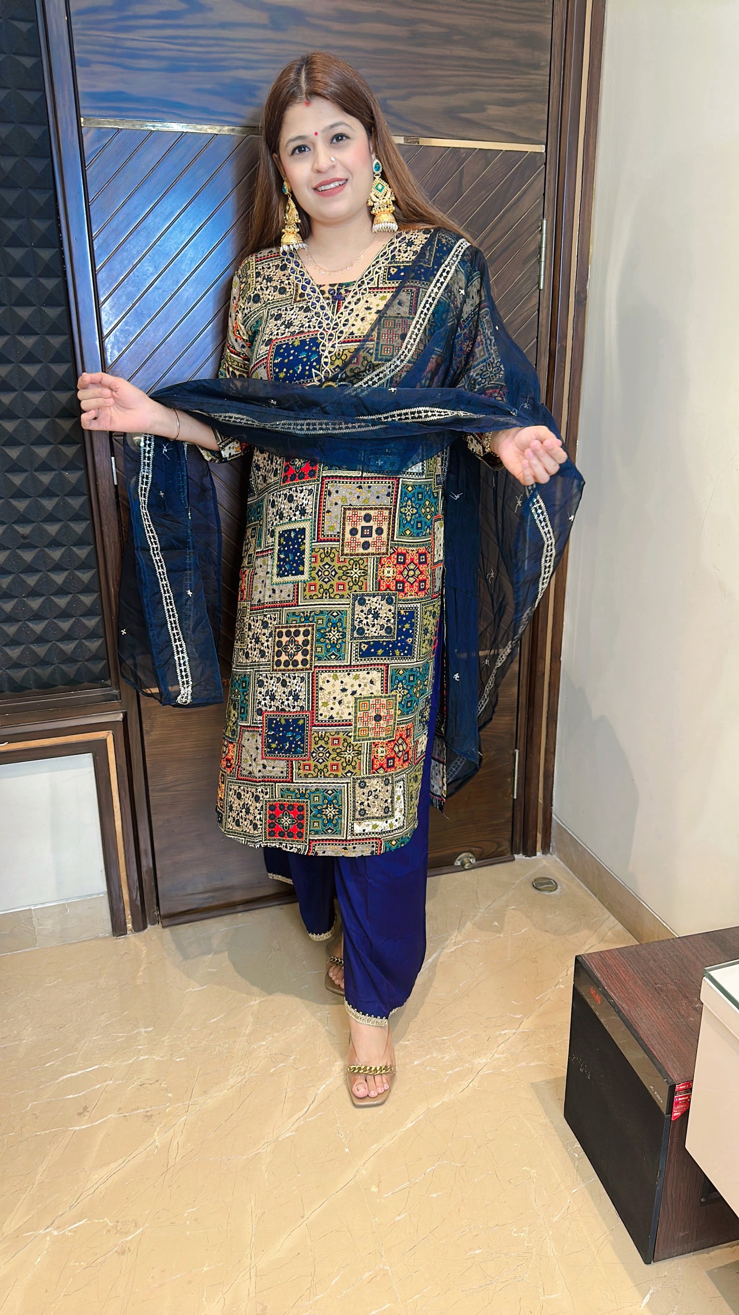Navratri Special Cotton Muslin Suit