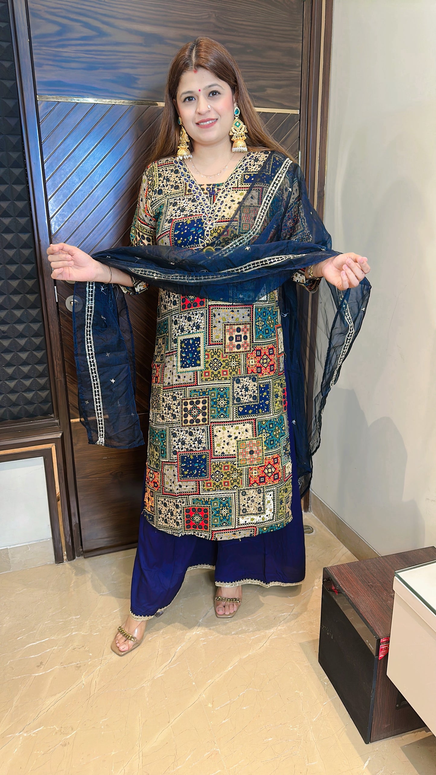 Navratri Special Cotton Muslin Suit